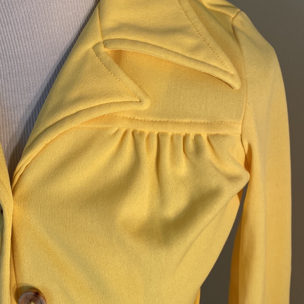 Vintage 1990s Yellow Long-Sleeved Dress - Picture 2 of 6